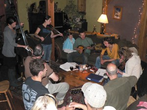 Once the house was complete we moved our weekly jam session into the house
